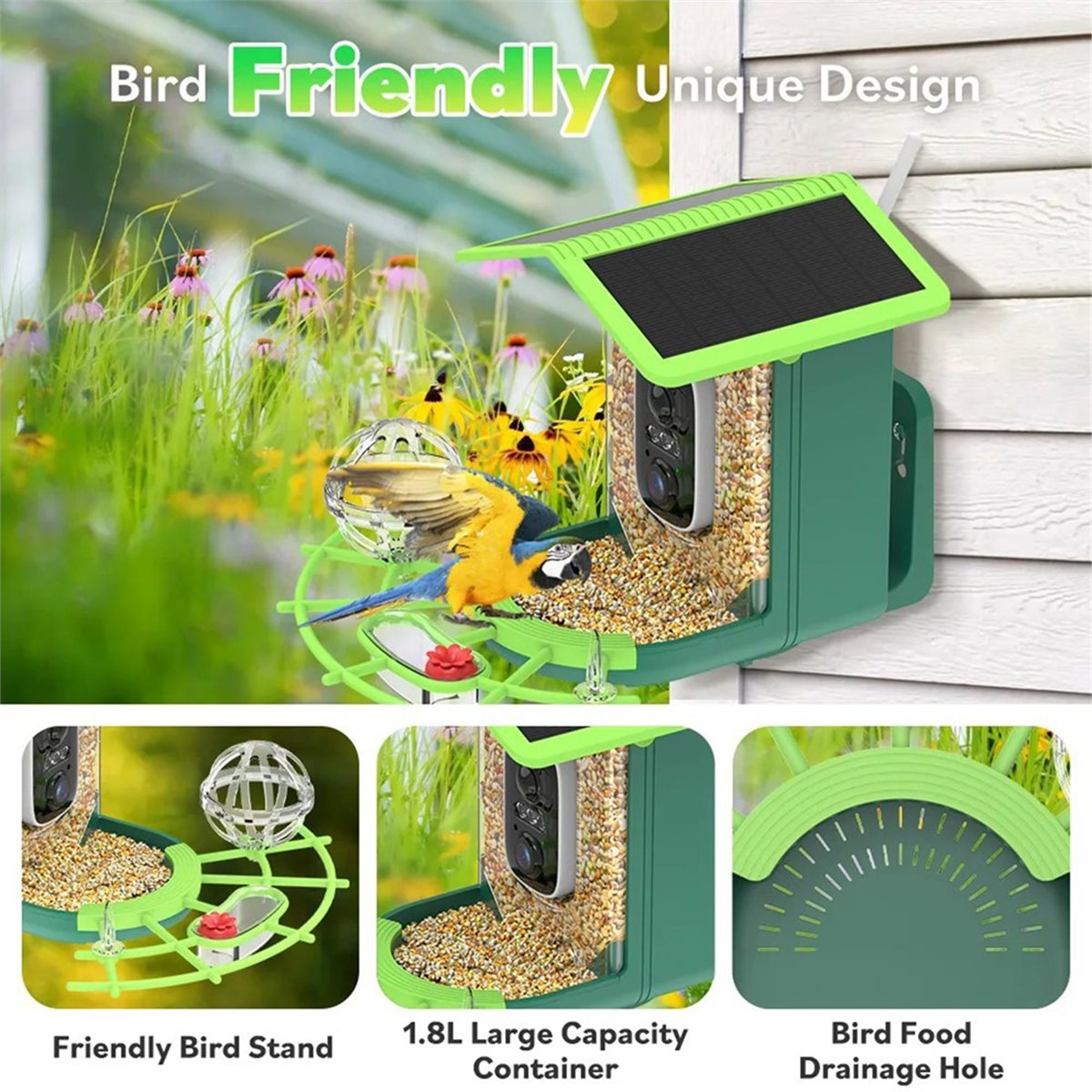 Smart Garden Ai - Telecamera per Alimentatore Uccelli ABPP con