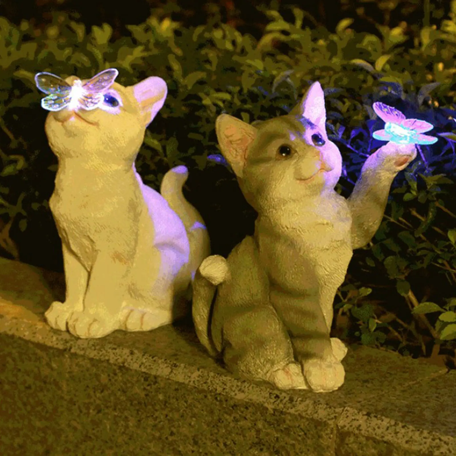 Smart Garden Spotlights - Scultura di gatto all'aperto Figurine Ciondolo
